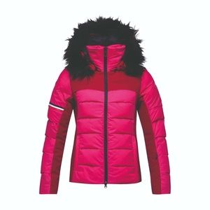 Rossignal WOMEN'S SURFUSION SKI JACKET - red with black fur